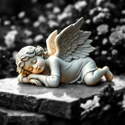 Symbolbild Engel auf einem Grab